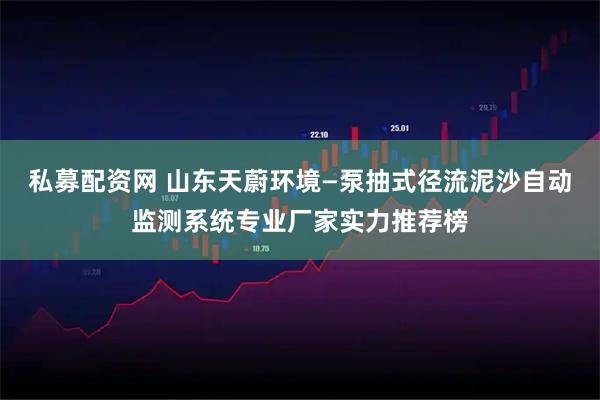 私募配资网 山东天蔚环境—泵抽式径流泥沙自动监测系统专业厂家实力推荐榜